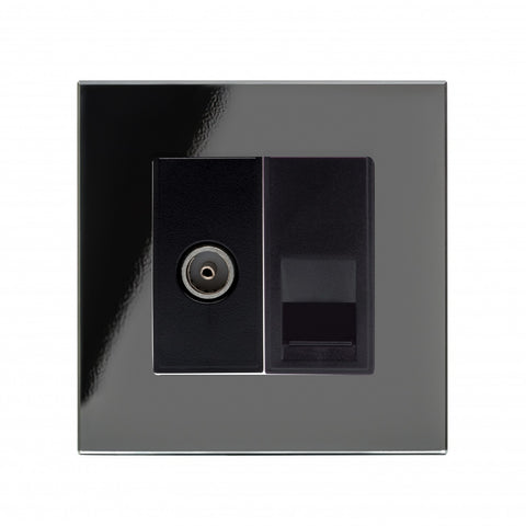 Tv/Phone Socket Black