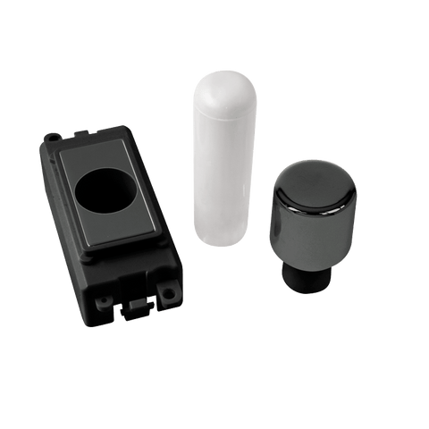 Gridpro Black Nickel 100W Dual Mode Trailing Edge & Leading Edge LED Dimmer Light Switch Module - Black Trim - SE Home