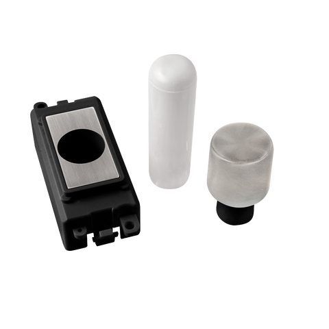 Gridpro Stainless Steel 100W Dual Mode Trailing Edge & Leading Edge LED Dimmer Light Switch Module - Black Trim - SE Home