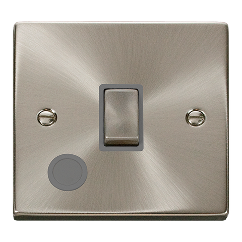 Satin Chrome 1 Gang 20A Ingot DP Switch With Flex - Grey Trim - SE Home