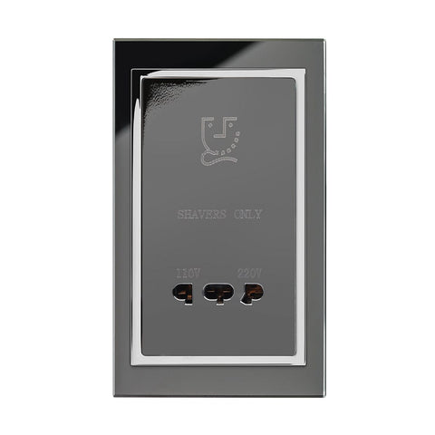 Crystal CT Shaver Socket Black - SE Home