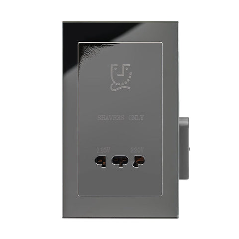 Crystal PG Shaver Socket Black - SE Home