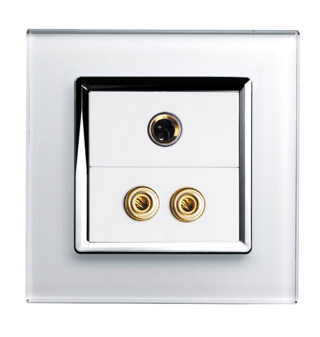 Crystal CT 3.5mm Jack/Audio Socket White - SE Home