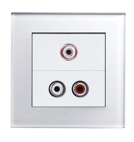Crystal PG Audio/Video Socket White - SE Home