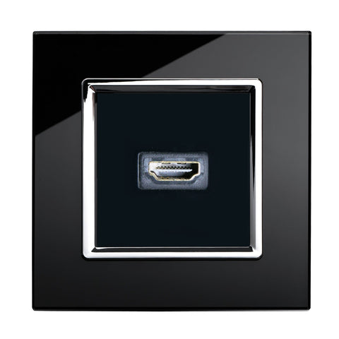 Crystal CT HDMI Socket Black - SE Home