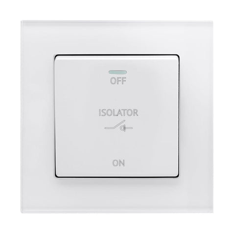 Crystal PG 10A 3-Pole Fan Isolator Switch White - SE Home