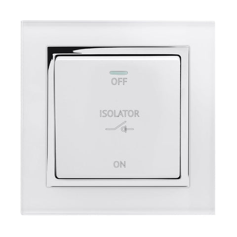 Crystal CT 10A 3-Pole Fan Isolator Switch White - SE Home