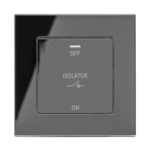 Crystal PG 10A 3-Pole Fan Isolator Switch Black - SE Home