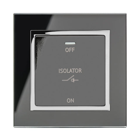 Crystal CT 10A 3-Pole Fan Isolator Switch Black - SE Home