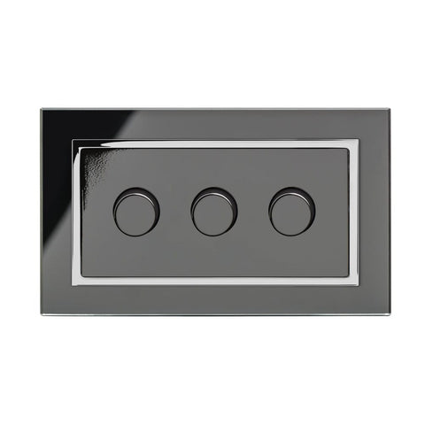 Crystal CT 3G Rotary LED Dimmer Switch 2 Way Black - SE Home