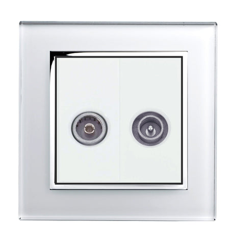 Retrotouch Crystal Crystal CT TV - FM Socket White