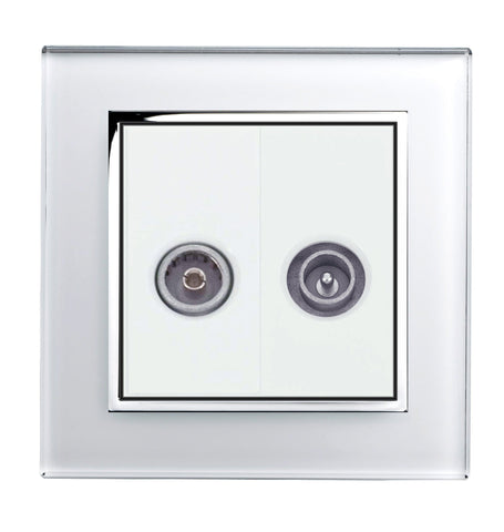 Crystal CT TV - FM Socket White - SE Home