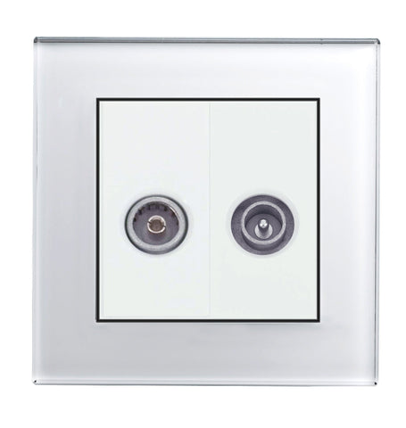 Crystal PG TV - FM Socket White - SE Home