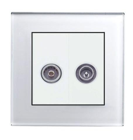 Retrotouch Crystal Crystal PG  TV - FM Socket White