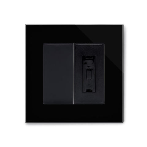 Crystal PG 13A SP Un-switched Fused Spur Black - SE Home