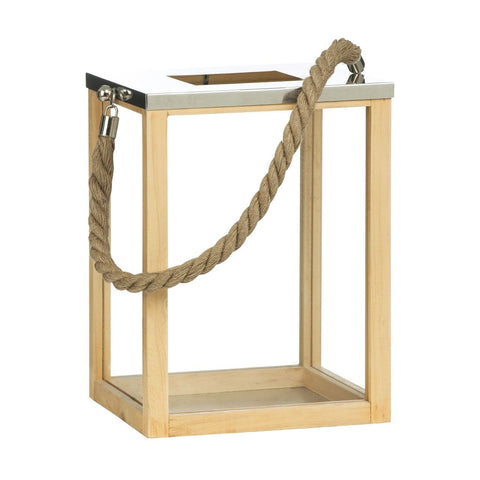 Braxton Natural Wood Lantern - SE Home