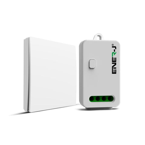 1 Gang Wireless Kinetic Light Switch + Non Dimmable & WiFi 5A RF Receiver Bundle Kit - SE Home