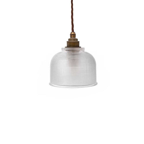 Bronte Prismatic Glass Pendant Light - Old English Brass