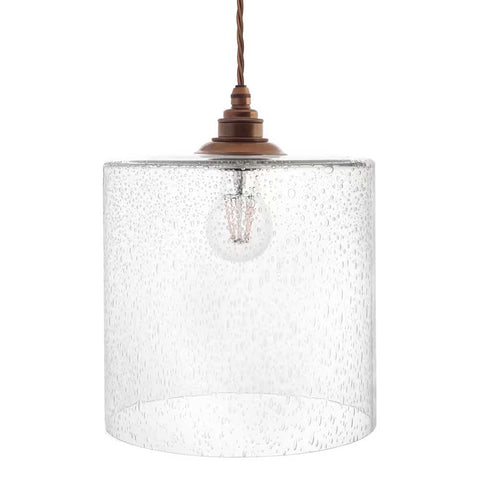 Lowell Bubble Glass Pendant Light - Old English Brass - SE Home