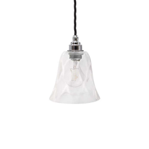 Rosetti Dapple Clear Glass Pendant Light - Nickel