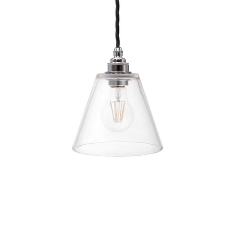 Rosetti Clear Glass Pendant Light - Nickel