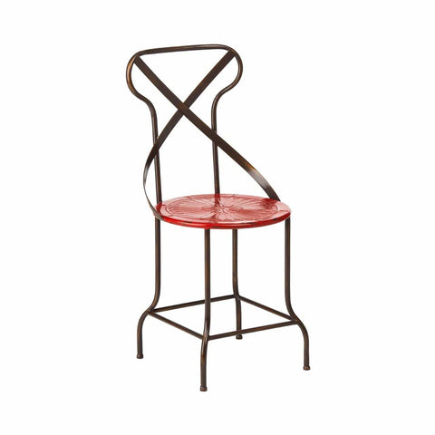Artisan Red Metal Chair - SE Home