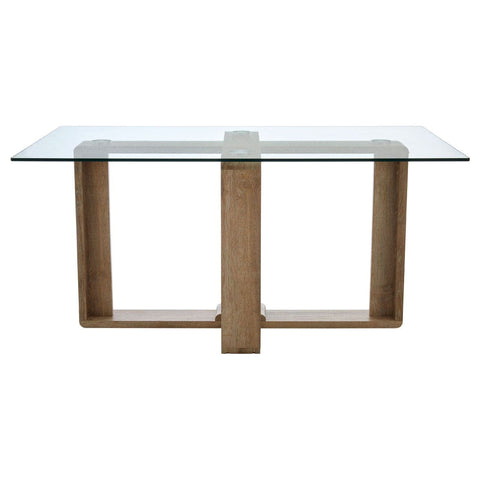 Barton Clear Tempered Glass Dining Table - SE Home