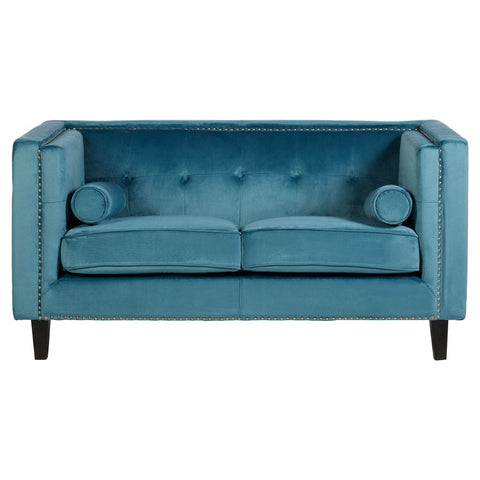 Sofas Felisa 2 Seat Blue Velvet Sofa