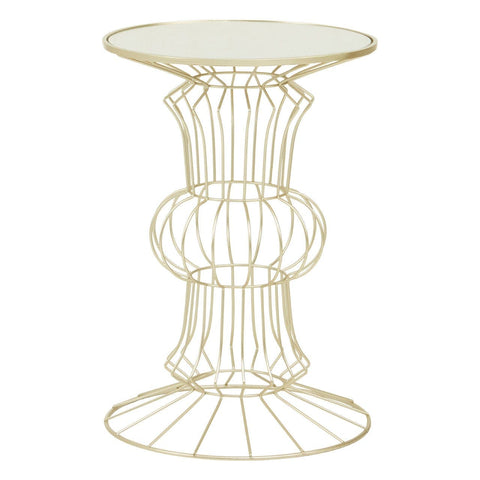 Kitchen & Dining Room Tables Yaxi Light Gold Finish Frame Table