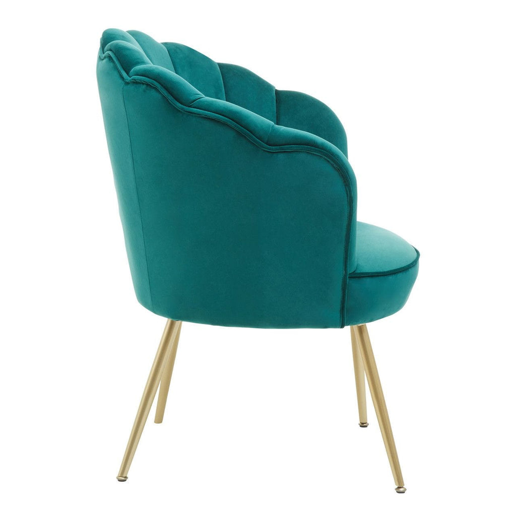 Velvet discount seashell chair