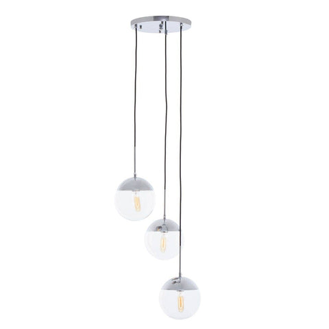 Revive Chrome Finish 3 Pendant Light - SE Home