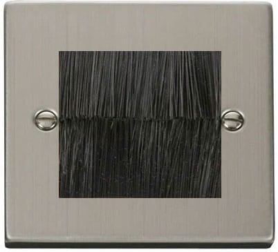 Stainless Steel Brush Outlet Plate - Black Brush - SE Home