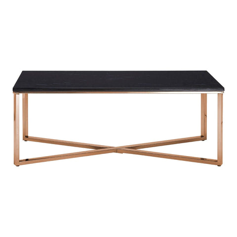 Allure Cross Base Champagne Coffee Table - SE Home