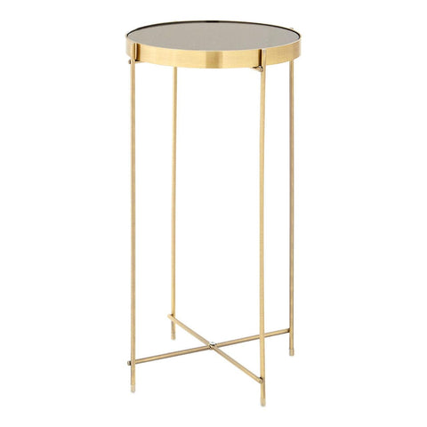 Allure Black Mirror Tall Side Table - SE Home