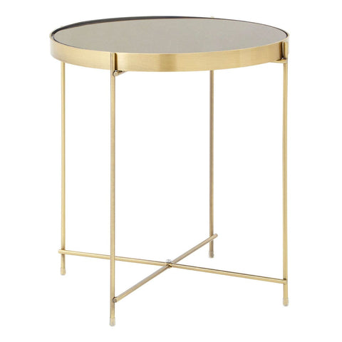 Allure Black Mirror Low Side Table - SE Home
