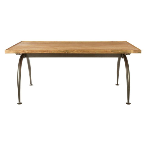 New Foundry Dining Table With Elm Wood Top - SE Home