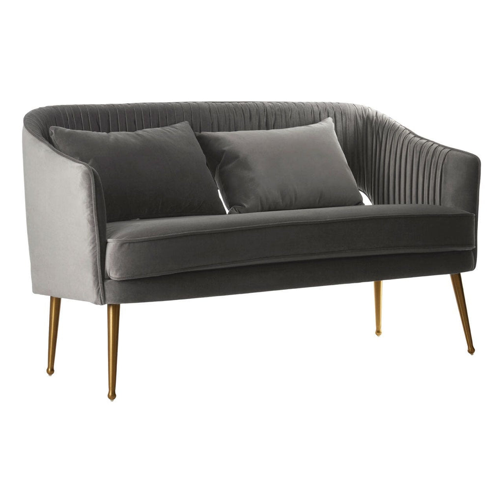 Hendricks Grey Velvet Sofa SE Home