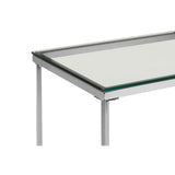 Coffee Tables Allure Silver Cross Base Console Table