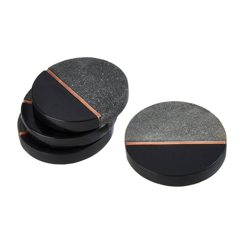 Set Of Four Pedra Lava Stone Coasters - SE Home