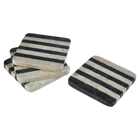 Sura Set Of 4 Marble Coasters - SE Home