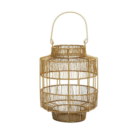 Ashton Gold Wire Lantern - SE Home
