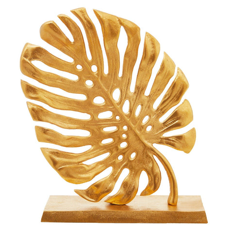 Prato Gold Finish Leaf Sculpture - SE Home