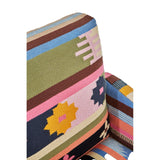 Cefena Multi-Coloured Fabric Chair With Mango Wood Legs - SE Home