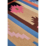 Cefena Multi-Coloured Fabric Chair With Mango Wood Legs - SE Home