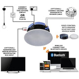 Ceiling Speaker Lithe Audio 6.5" Wireless Bluetooth Ceiling Speaker (PAIR - MASTER & SLAVE)