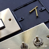 Antique Brass Cooker Control Ingot 45A With 13A Switched Plug Socket - Black Trim - SE Home