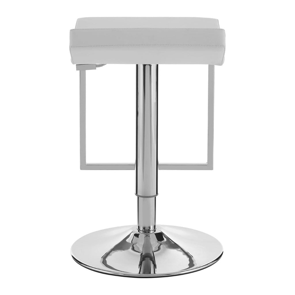 Lexton White Gas Lift Bar Stool SE Home