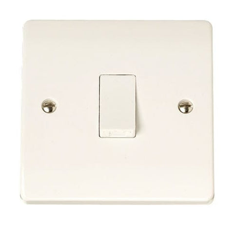 Curva White Range 10A 1 Gang 2 Way Switch