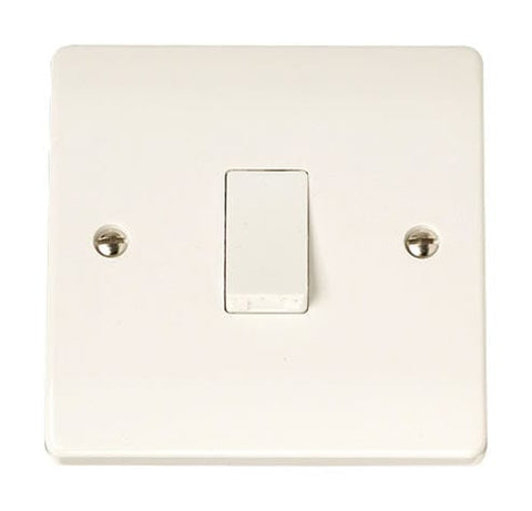 Curva White Range 10A 1 Gang Intermediate Switch