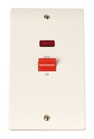 Double Plate 45A Switch With Neon - SE Home